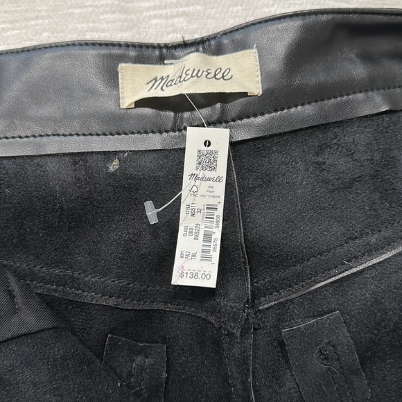NWT Madewell perfect straight vintage jean: faux leather - Picture 5 of 5